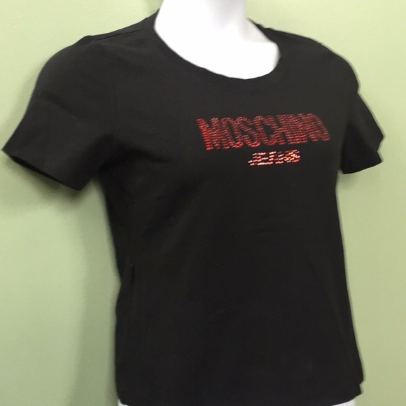Moschino Women's Black Short Sleeve Top Size 14 - Picture 4 of 8